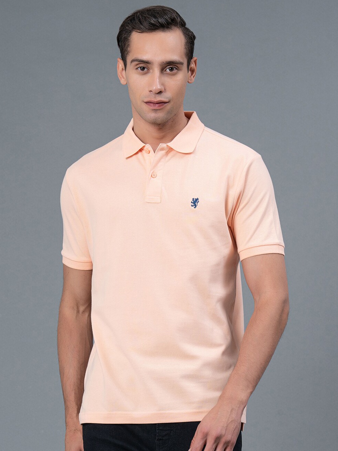 

Red Tape Polo Collar Pure Cotton T-shirt, Peach