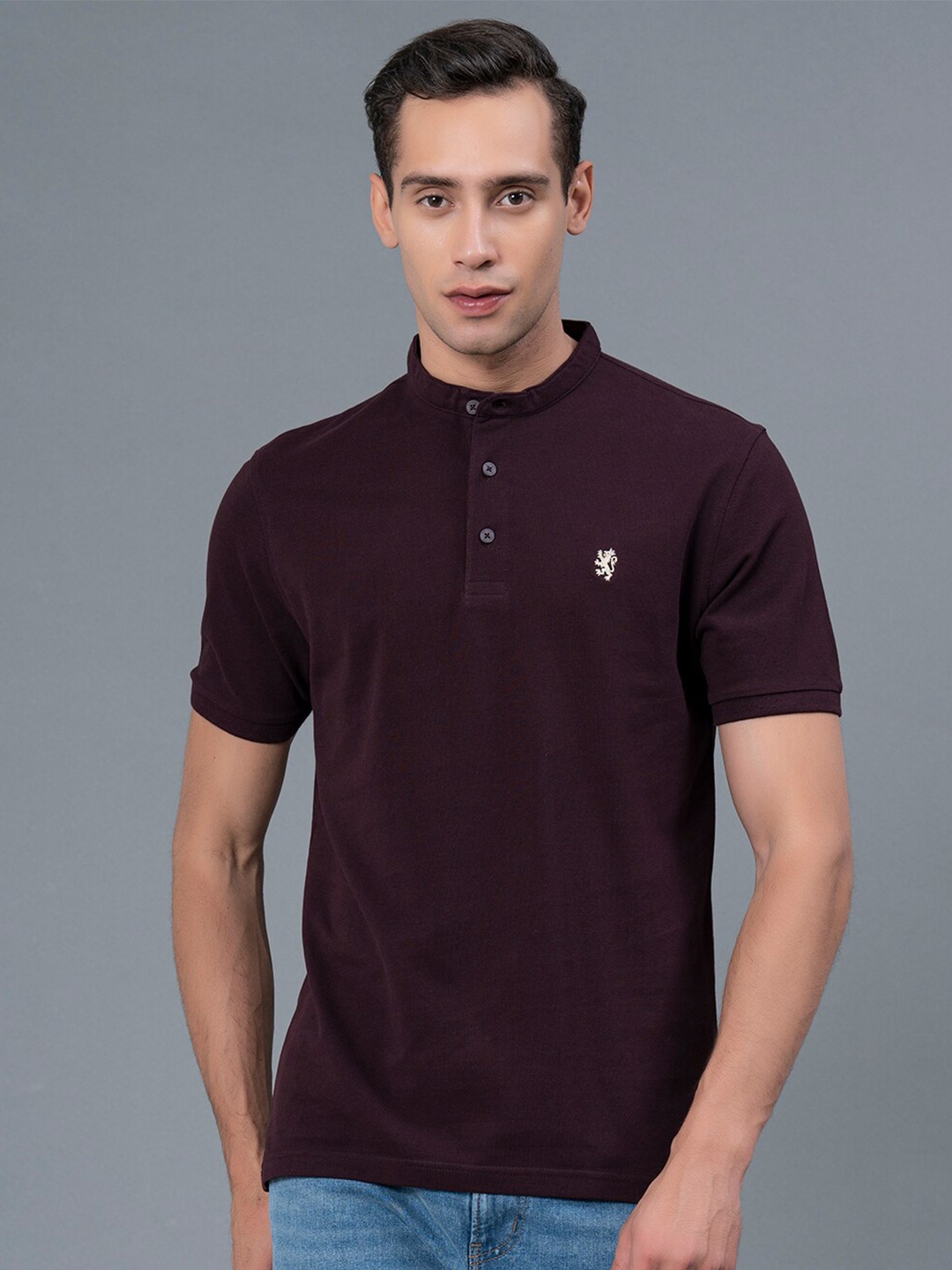 

Red Tape Pure Cotton T-shirt, Maroon