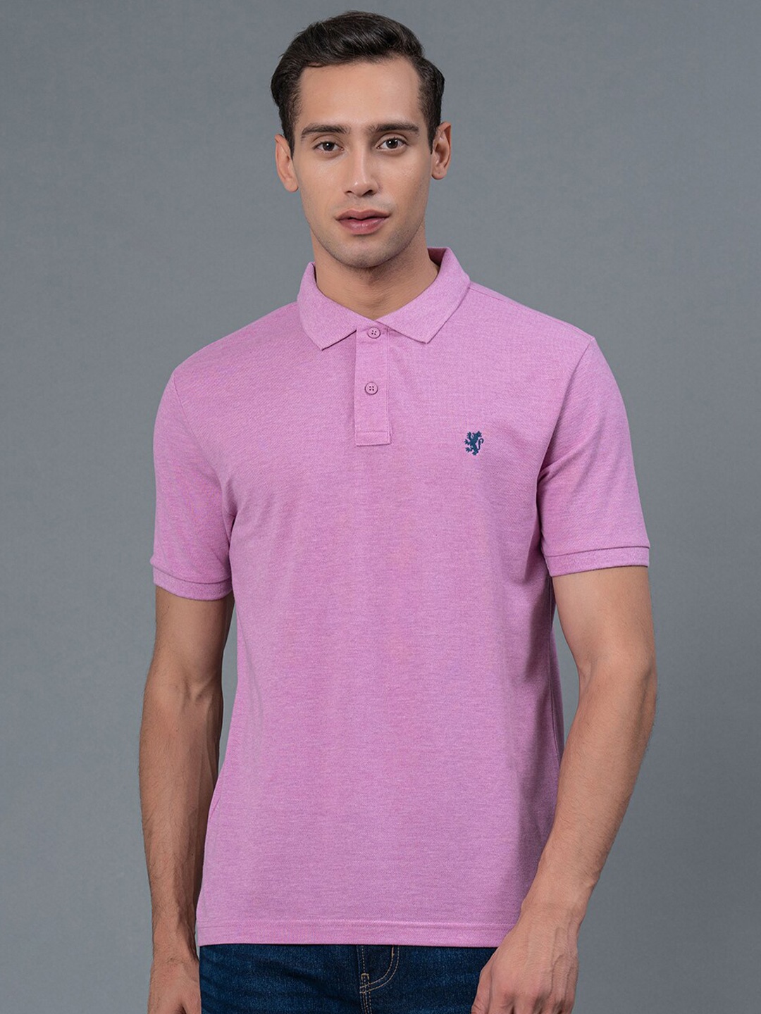 

Red Tape Regular Fit Melange Polo Collar T-Shirt, Pink