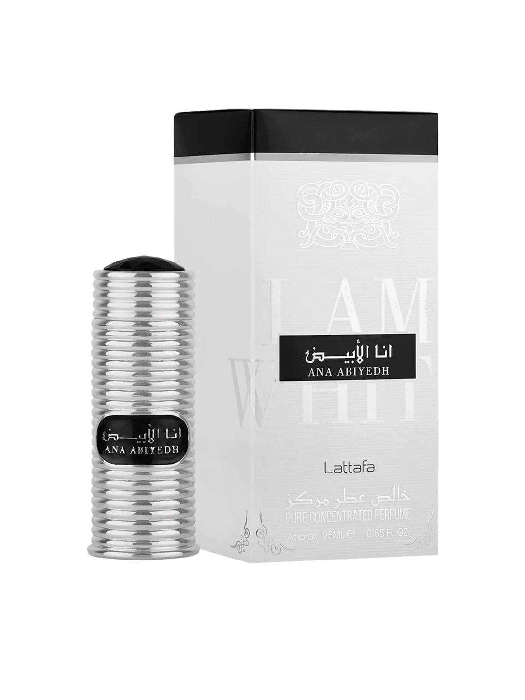 

Lattafa Ana Abiyedh Pure Concentrated Perfume Attar - 25ml, Silver
