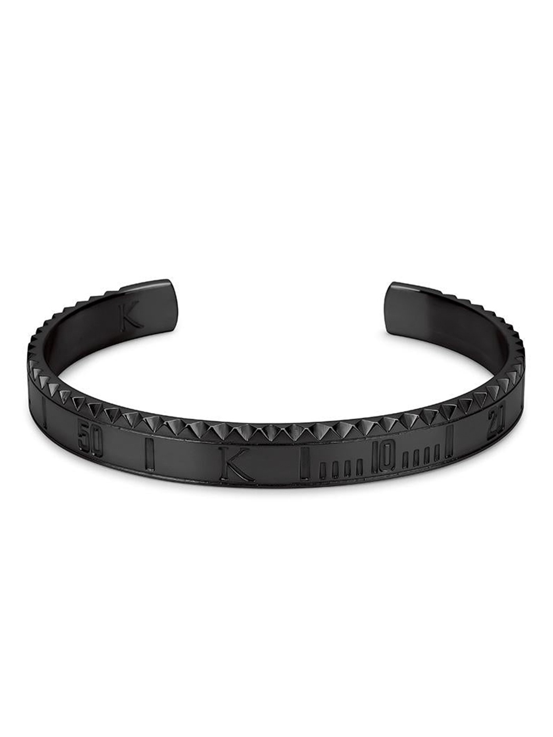 

KREDO Men Textured Kada Bracelet, Black
