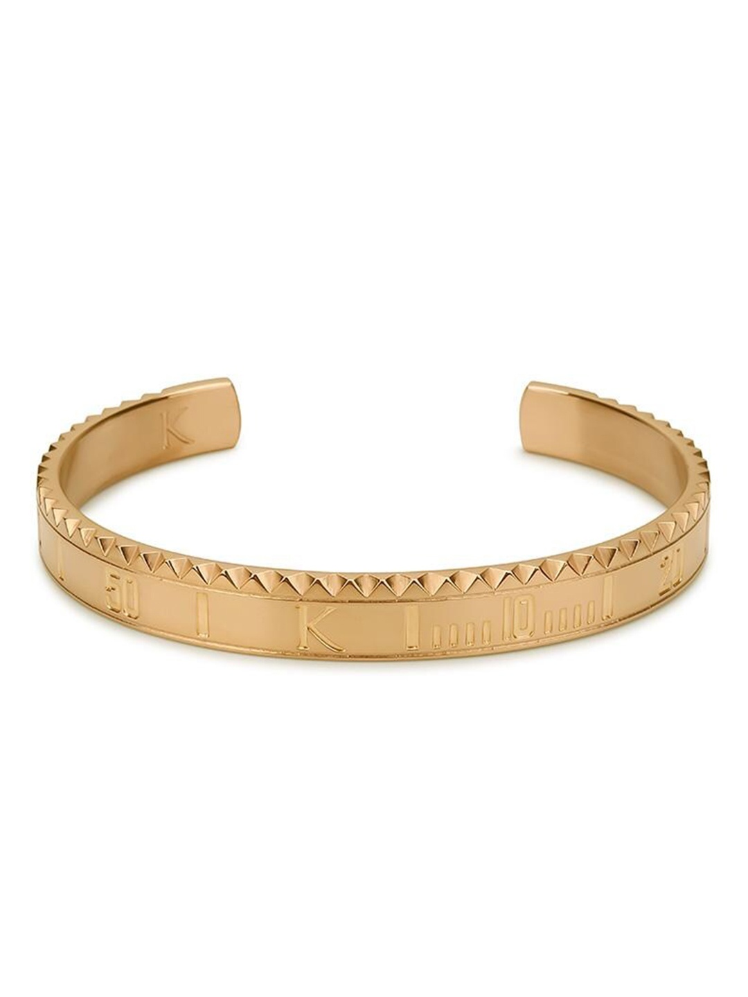 

KREDO Unisex Gold Plated Kada Slip-On Bracelet