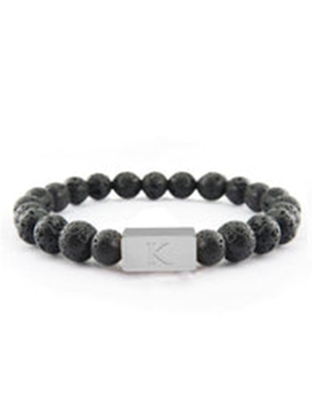 

KREDO Unisex Elasticated Slip-On Bracelet, Silver