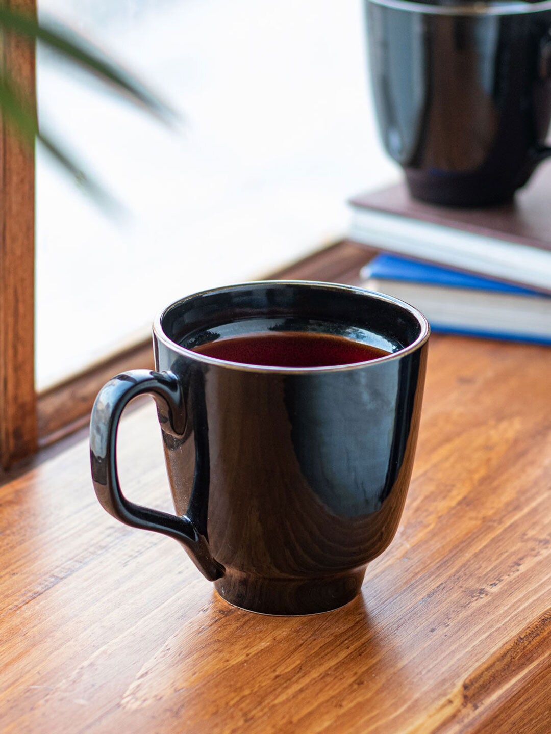 

THEDECORKART Chambray Black Dishwasher Safe Ceramic Coffee Mug 300 ml