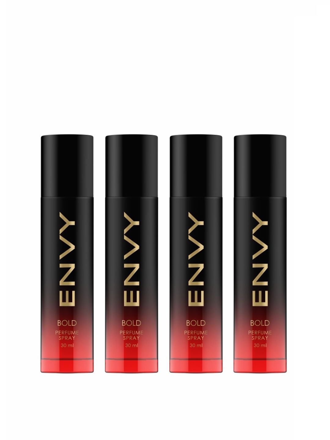 

Envy Men Set of 4 Long Lasting Bold Perfume Spray - 30 ml Each, Black