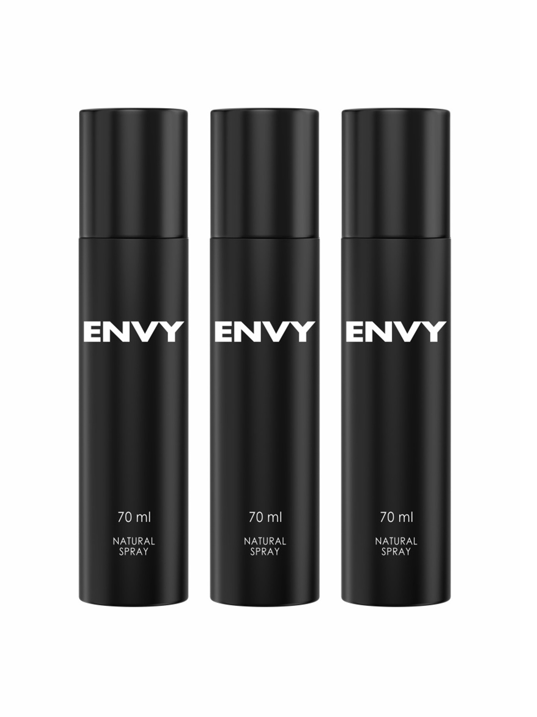 

Envy Men Set of 3 Long Lasting Natural Spray - 70 ml Each, Black