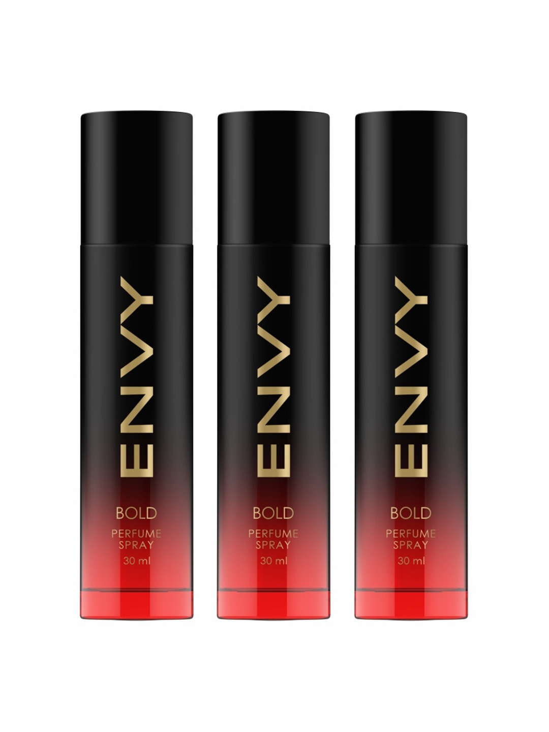 

Envy Men Set of 3 Long Lasting Bold Perfume Spray - 30 ml Each, Black