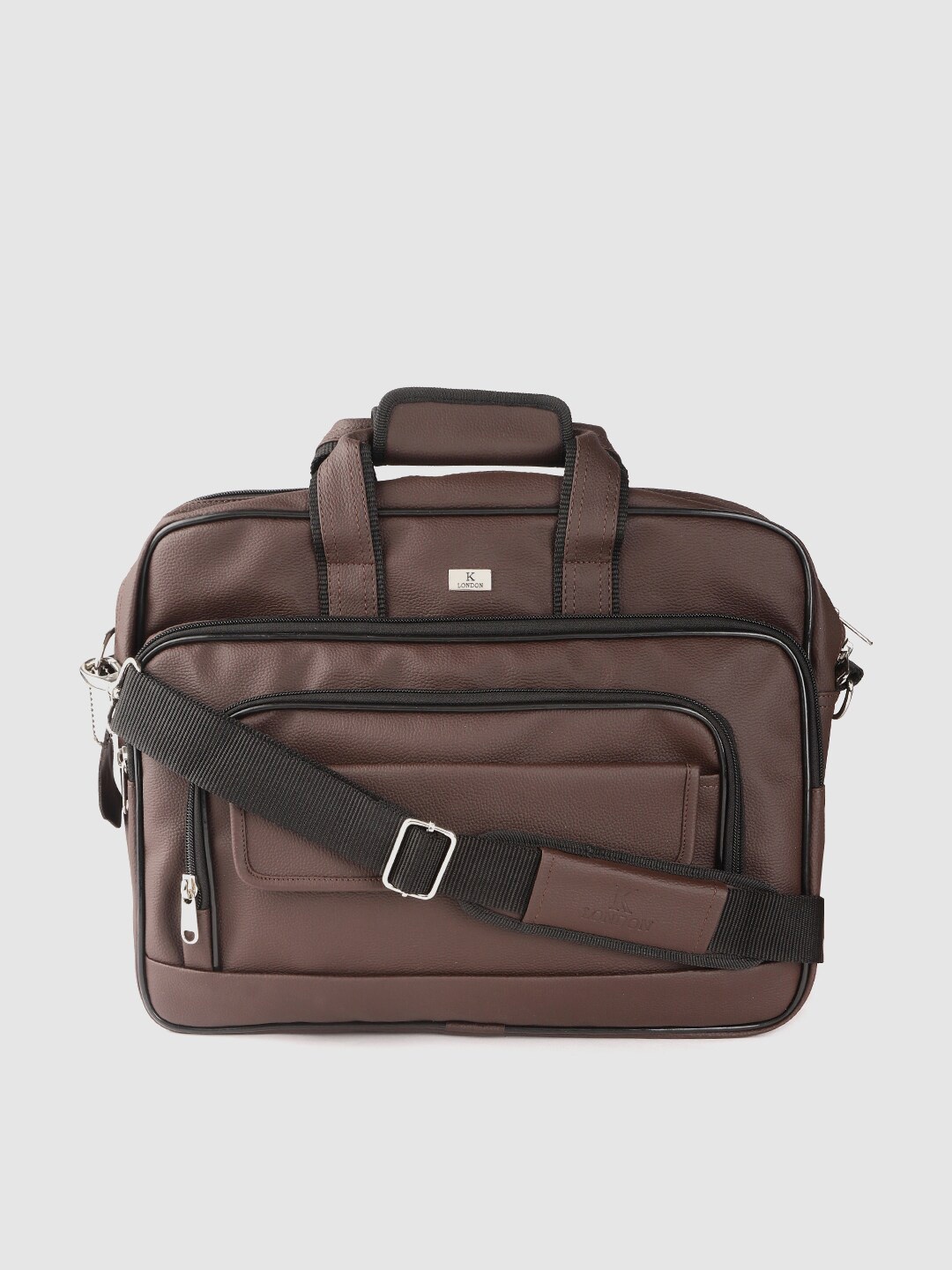 

K London Textured Laptop Bag, Brown