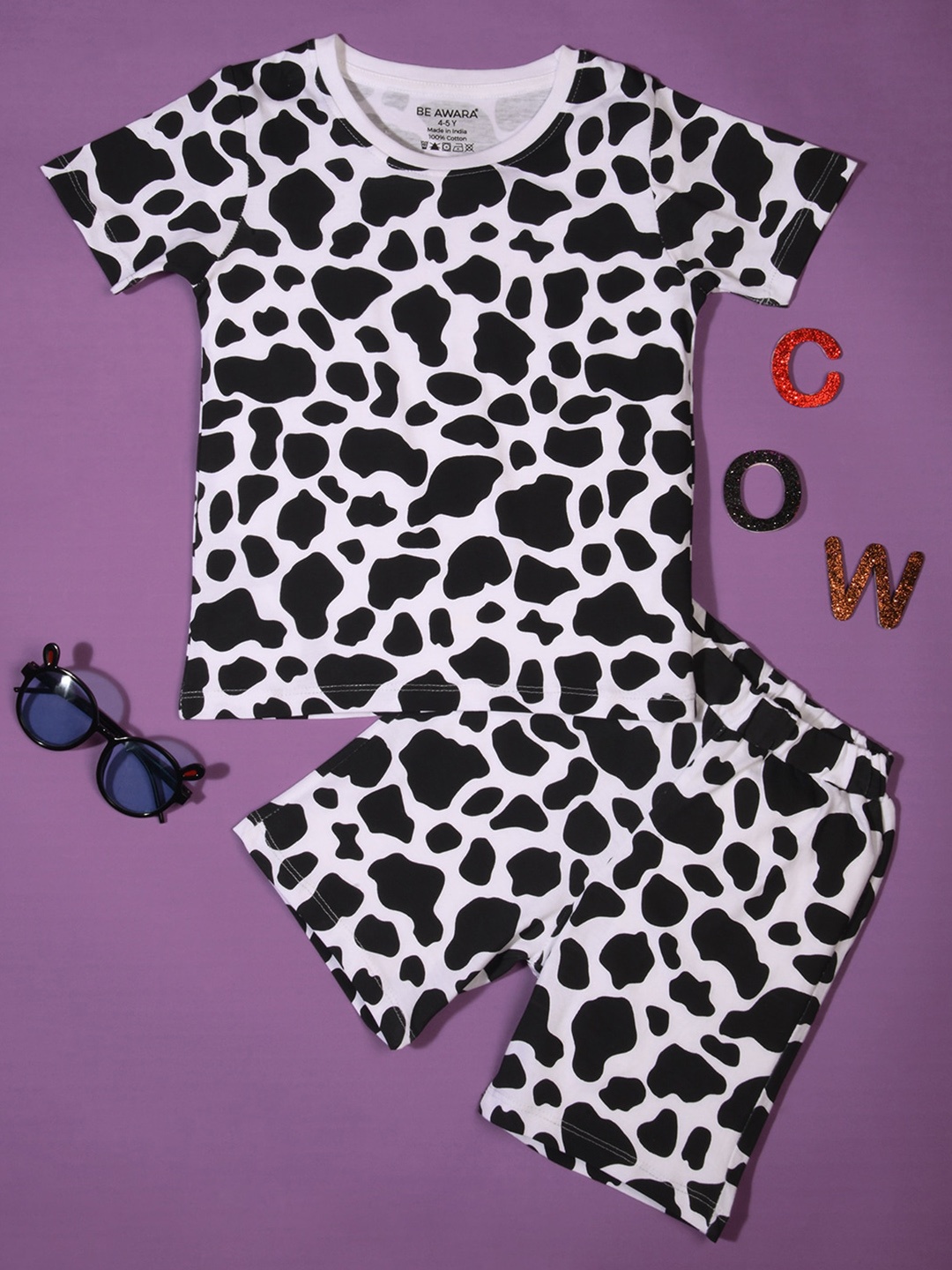 

BE AWARA Infants Animal Printed Pure Cotton Clothing Set, White