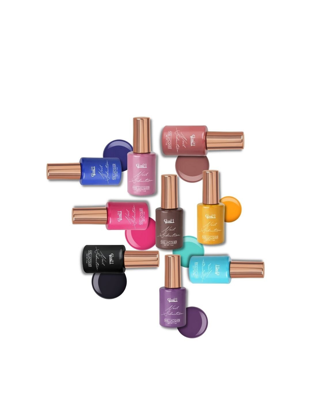 

GLAM21 Nail Seduction Long Lasting Glossy Finish Nail Polish 11 ml - Sleek 10, Pink