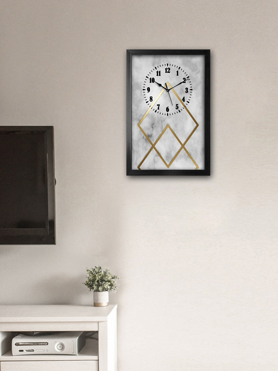 

999Store Grey Printed Traditional Wall Clock