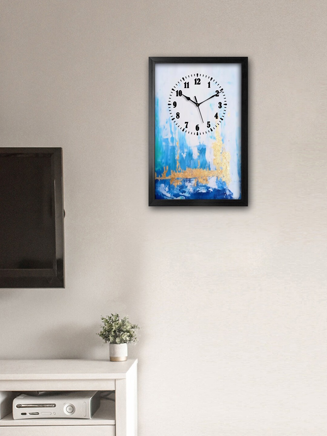 

999Store Blue & Grey Printed Traditional Wall Clock