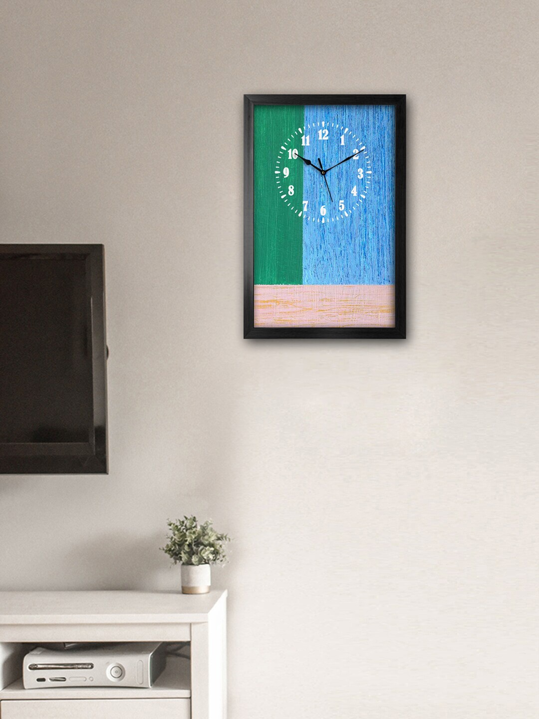 

999Store Blue & Green Printed Traditional Wall Clock