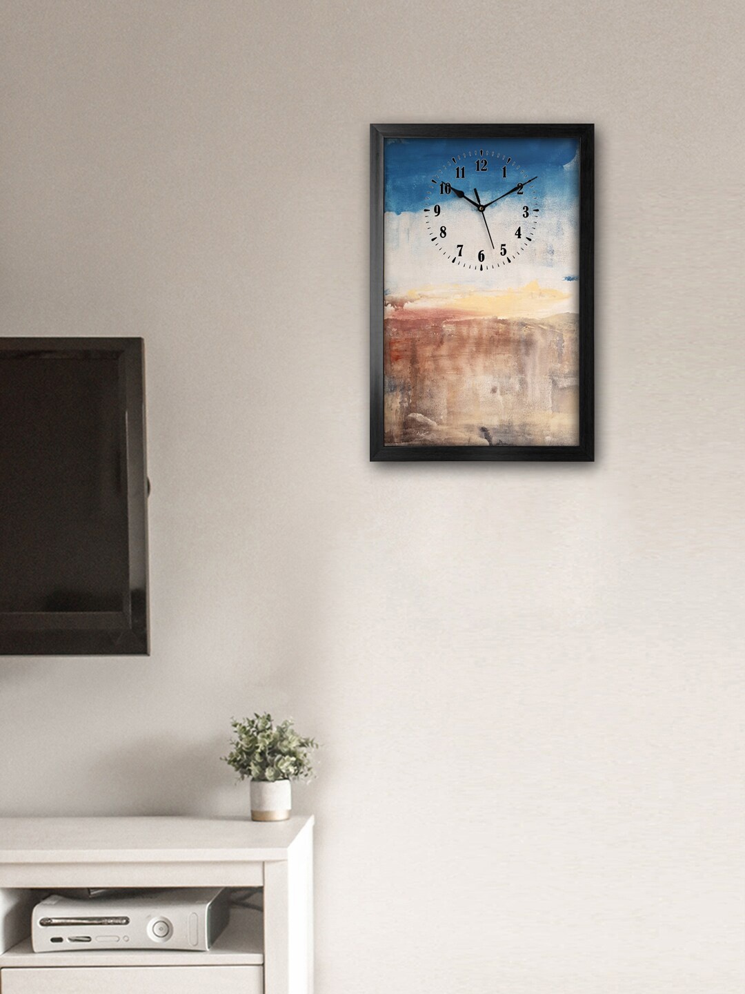 

999Store Brown & Blue Printed Traditional Wall Clock