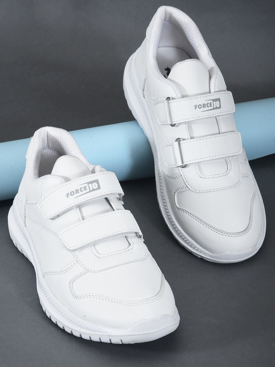 

LIBERTY Kids SKOLPRO-V Solid Velcro Uniform School Shoes, White