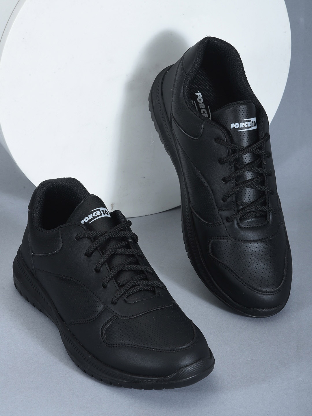 

Liberty Kids Textured Comfort Insole Basics Leather Sneakers, Black