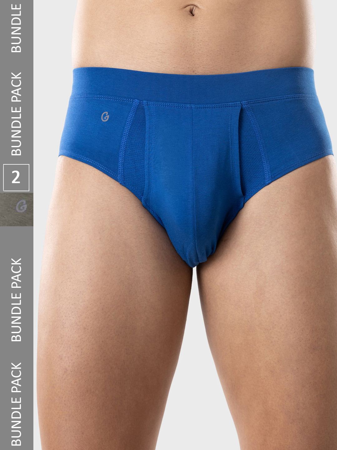 

Gloot Men Pack Of 2 Anti Odor Briefs, Blue