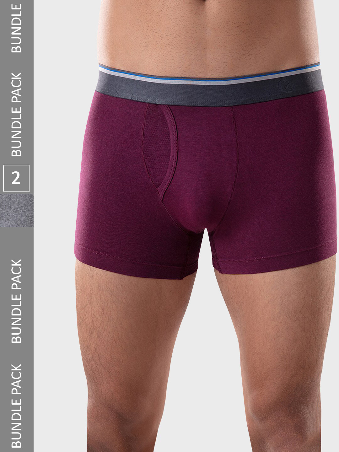 

Gloot Men Pack Of 2 Anti Odour Anti Stain Comfort Fit Trunks GLUCTOETR01, Purple