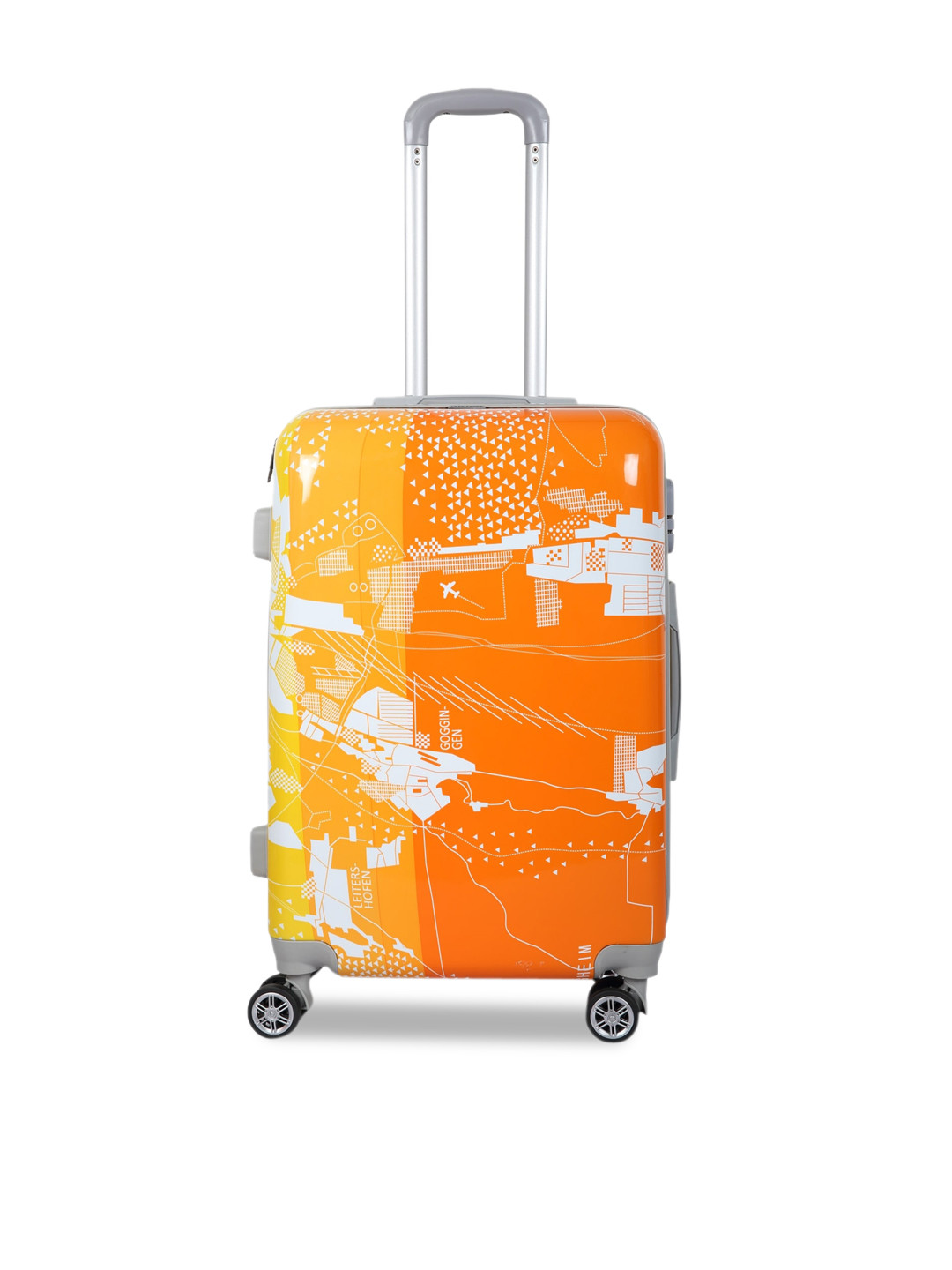 

Polo Class Printed Hard-Sided Medium Trolley Suitcase, Orange