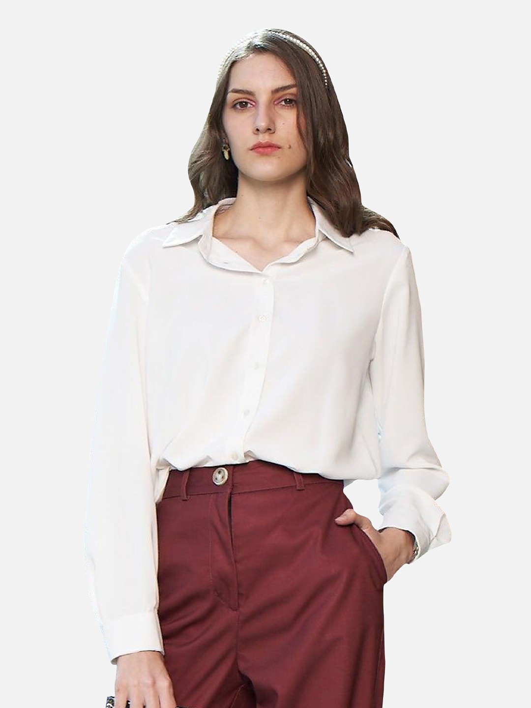 

NEOFAA Regular Fit Formal Shirt, White