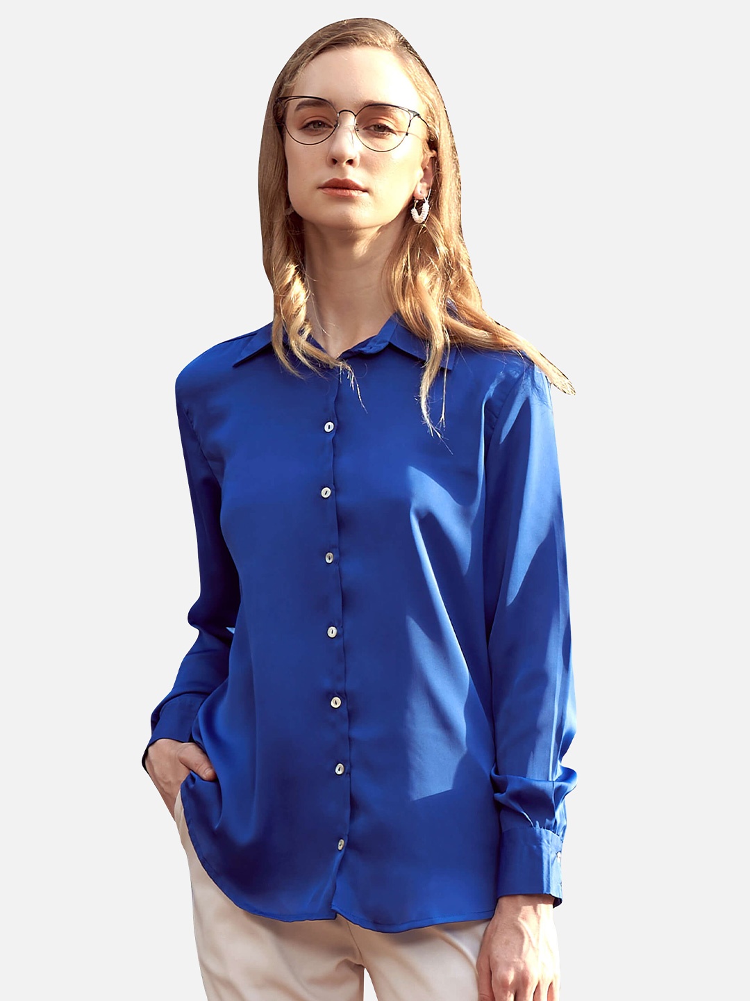 

NEOFAA Regular Fit Casual Shirt, Blue
