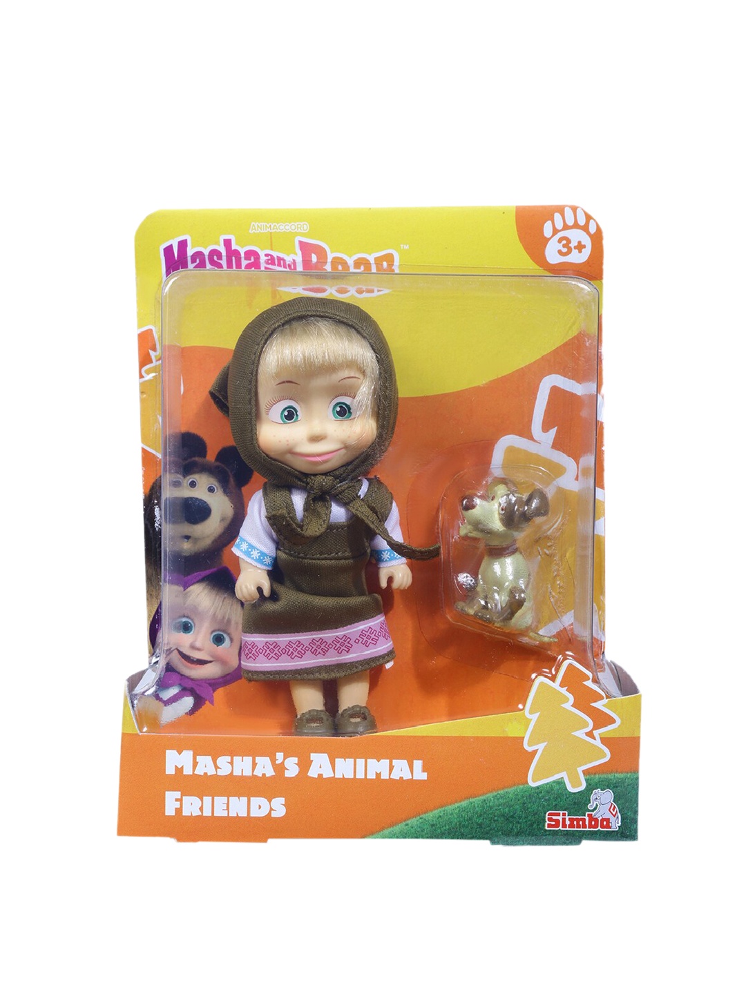 

Masha and the Bear Kids Toy Doll with Animal Cartoon Ideal Gift, Olive