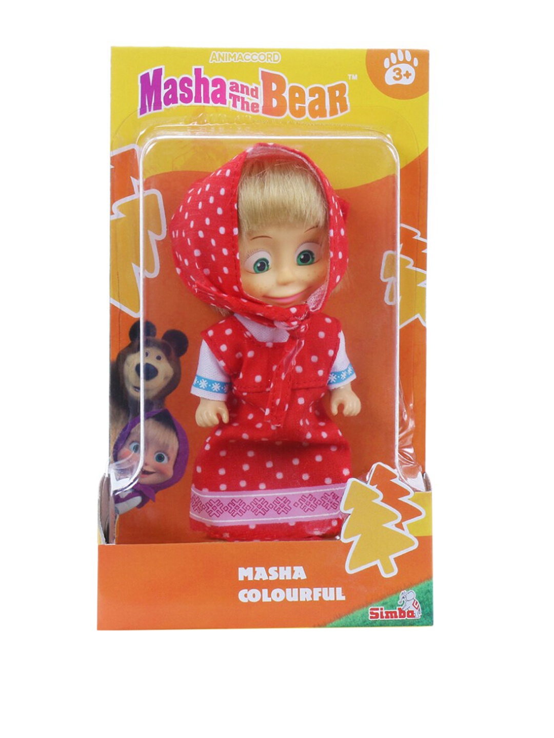 

Masha and The Bear Girls Toy Doll Set with Attractive Outfit, Red