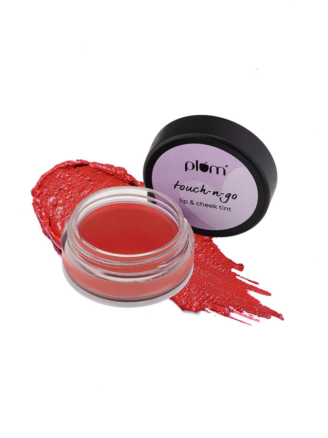 

Plum Touch-N-Go Lip & Cheek Tint with Jojoba Oil & Shea Butter 6 g - Coral Craze 130, Red