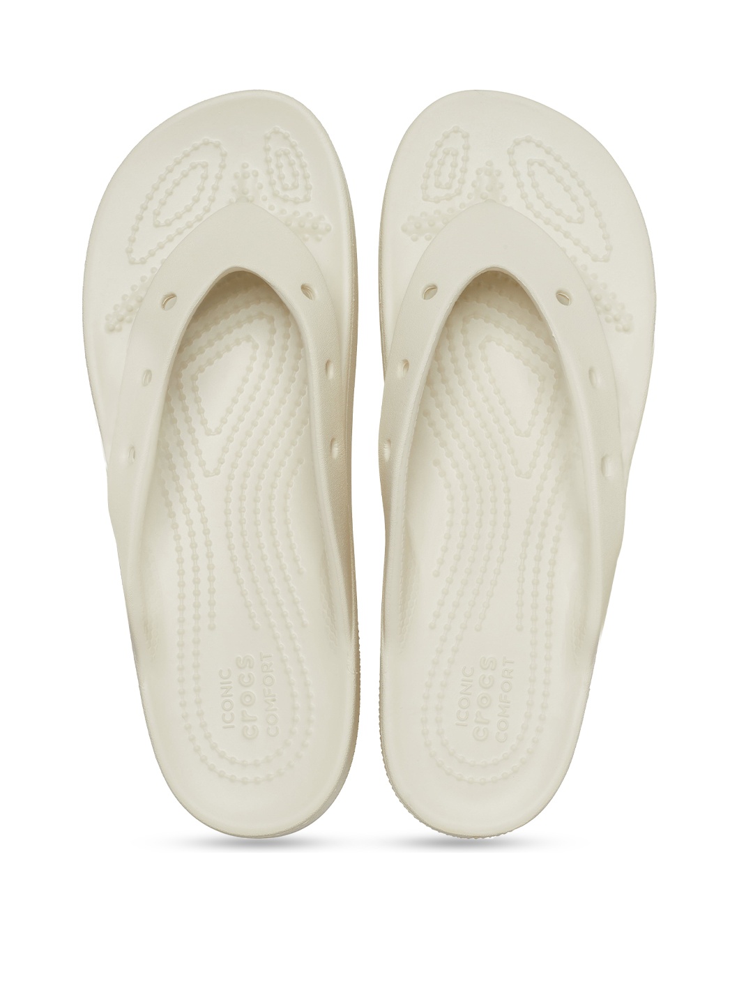 

Crocs Women Self Design Croslite Thong Flip-Flops, Beige