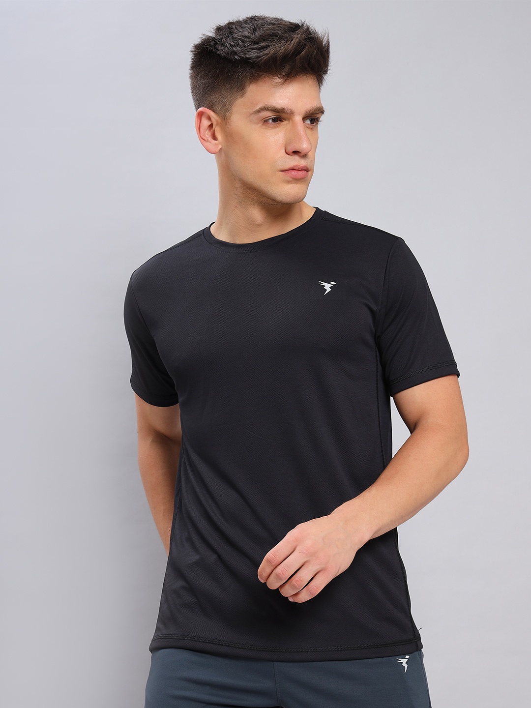 

Technosport Antimicrobial Slim Fit Training or Gym T-shirt, Black