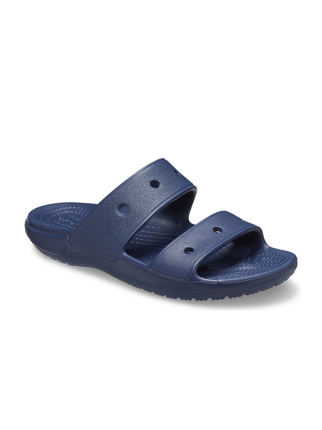 

Crocs Textured Laser Cut Sliders, Navy blue