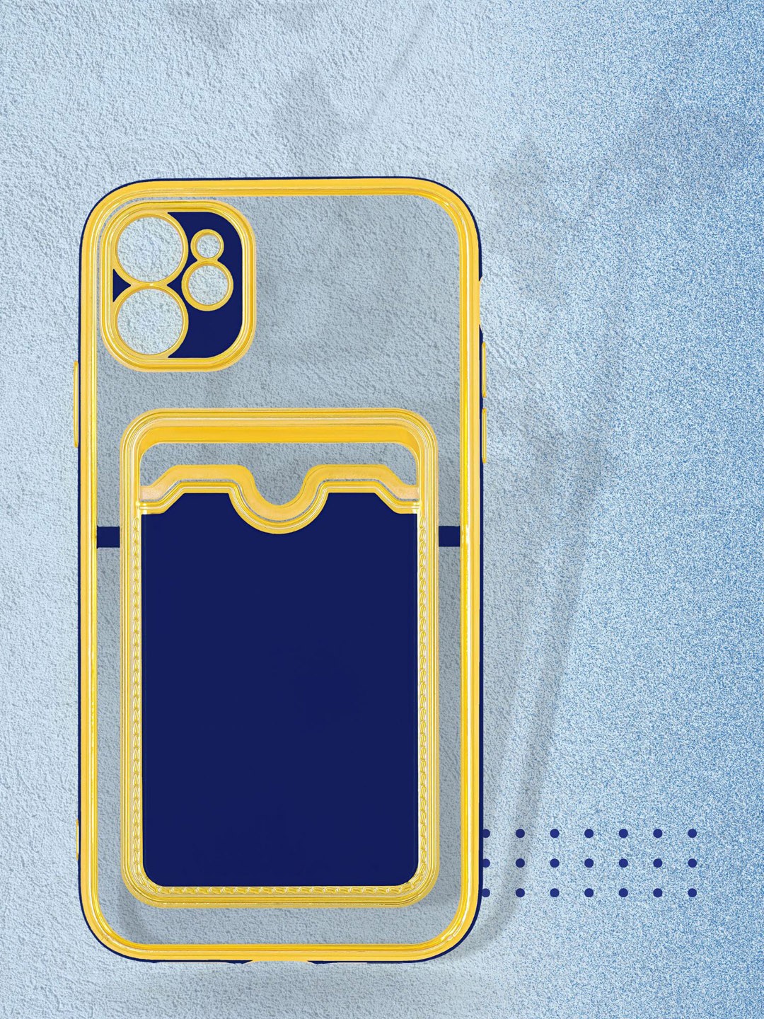 

DOOBNOOB Phone Back Case With Card Holder For iPhone 11 Pro, Blue