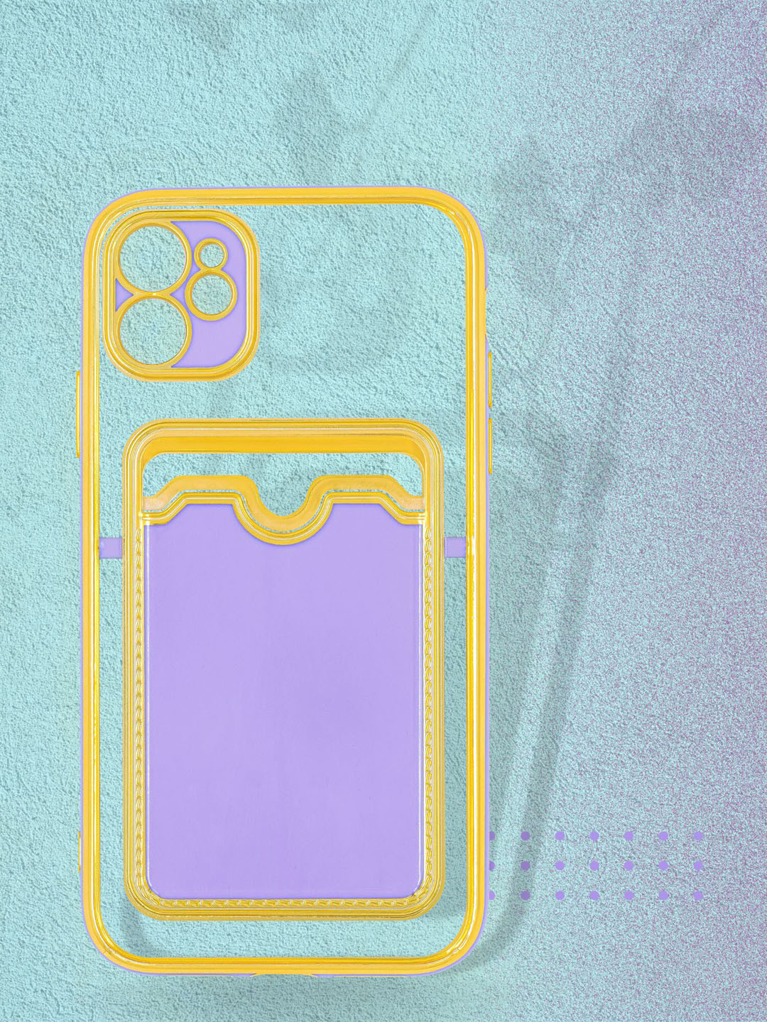 

DOOBNOOB iPhone 11 Phone Back Case With Card Holder, Purple