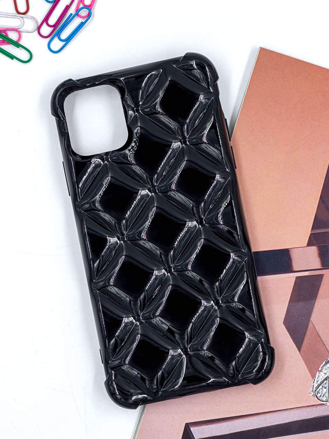 

DOOBNOOB iPhone 11 Pro Max Soft Jelly Candy Bumper Protection Phone Back Case, Black