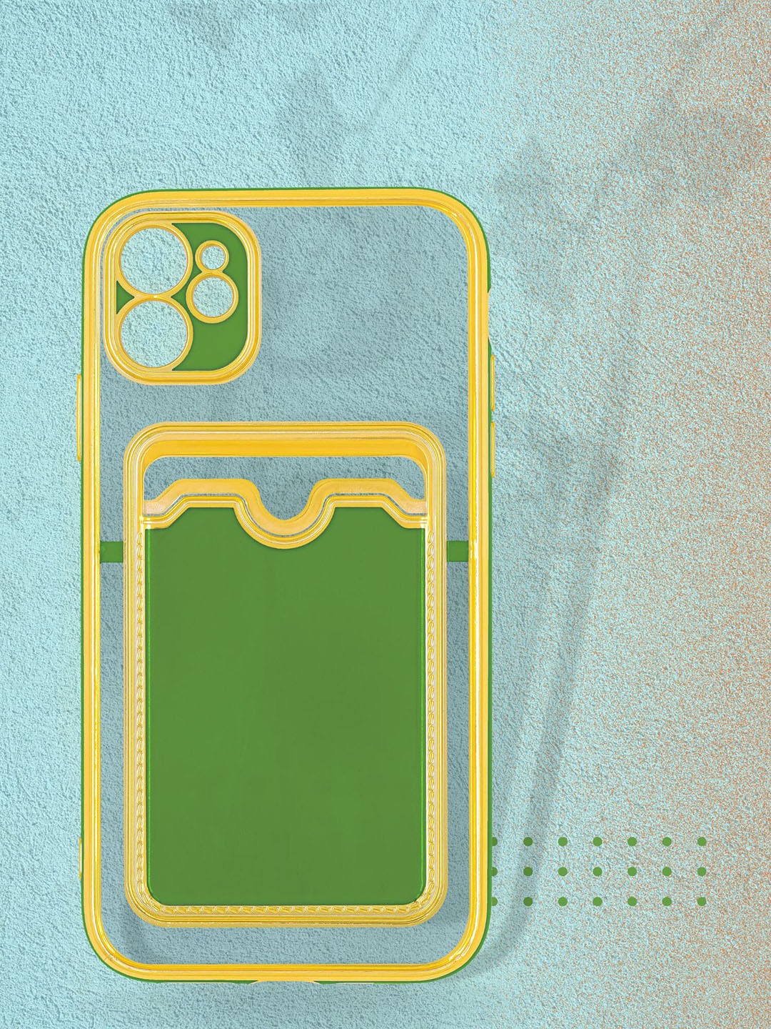 

DOOBNOOB iPhone 11 Phone Back Case With Card Holder, Green