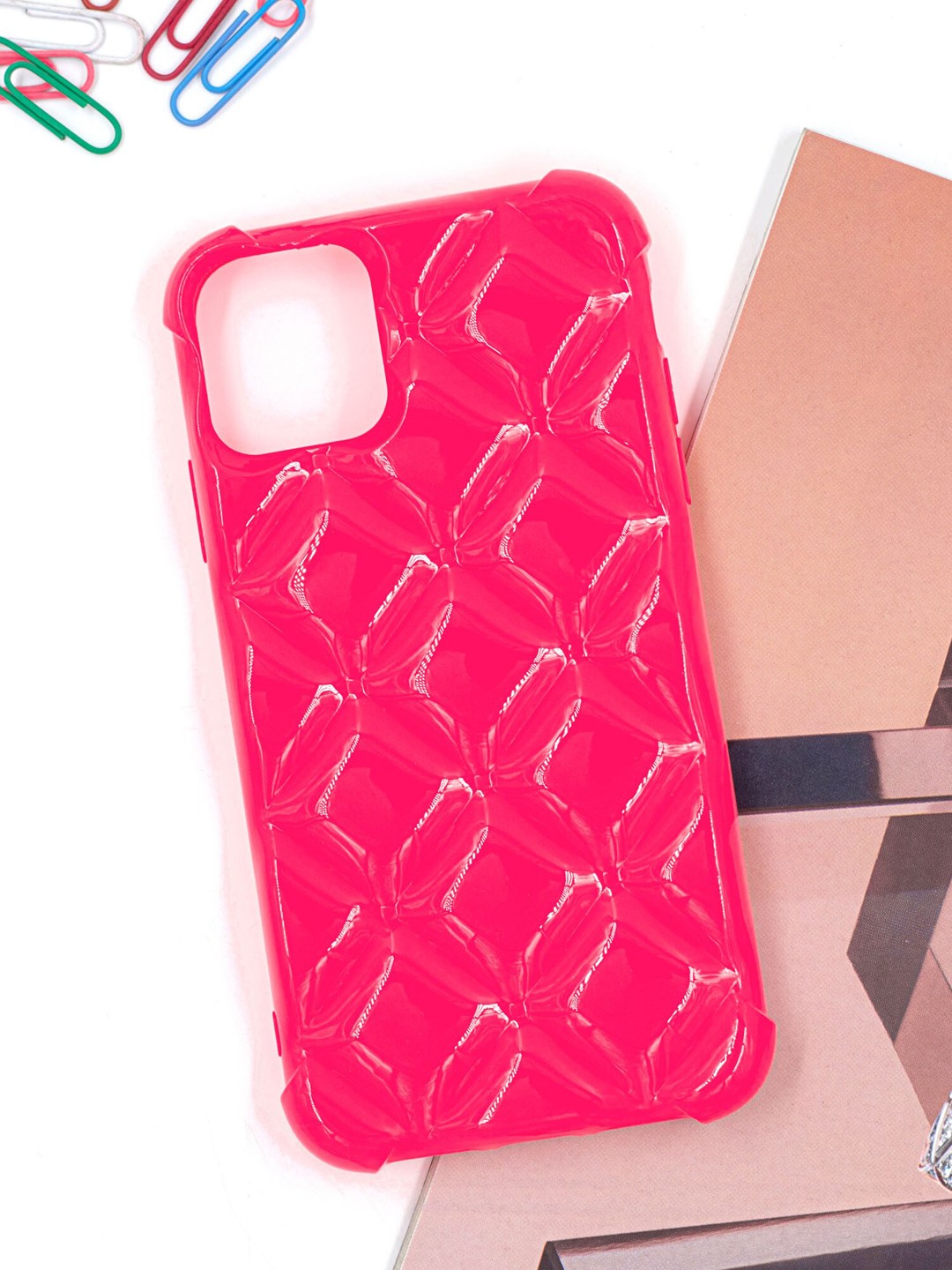 

DOOBNOOB iPhone 11 Soft Jelly Candy Bumper Protection Phone Back Case, Red