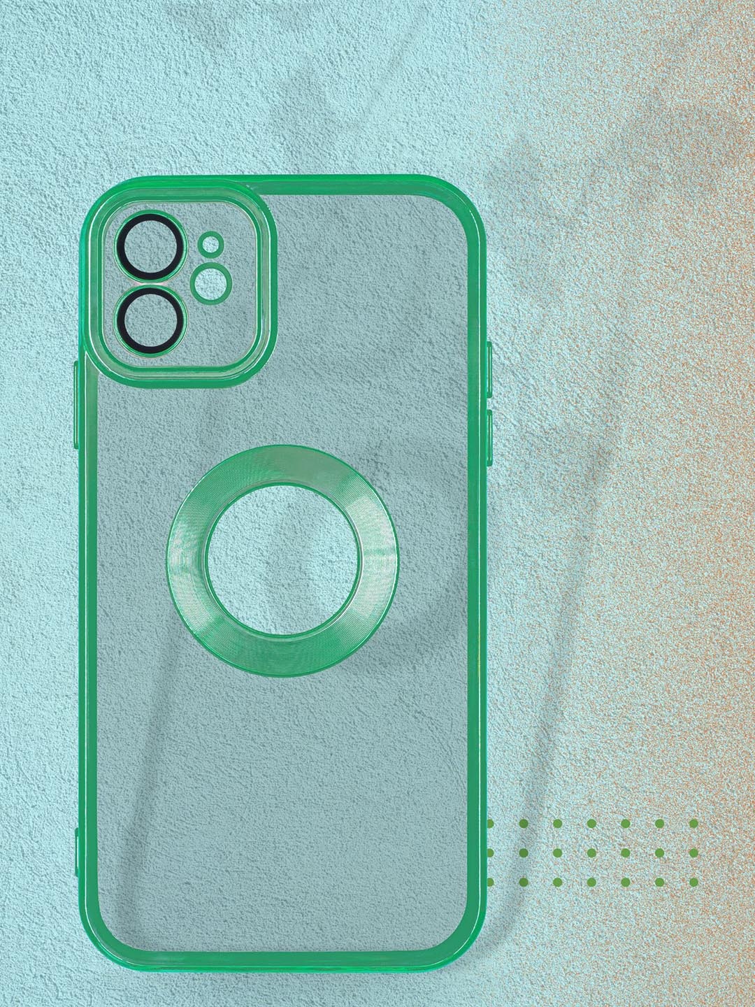 

DOOBNOOB iPhone 11 Logo Hole Phone Back Case With Camera Protection, Green