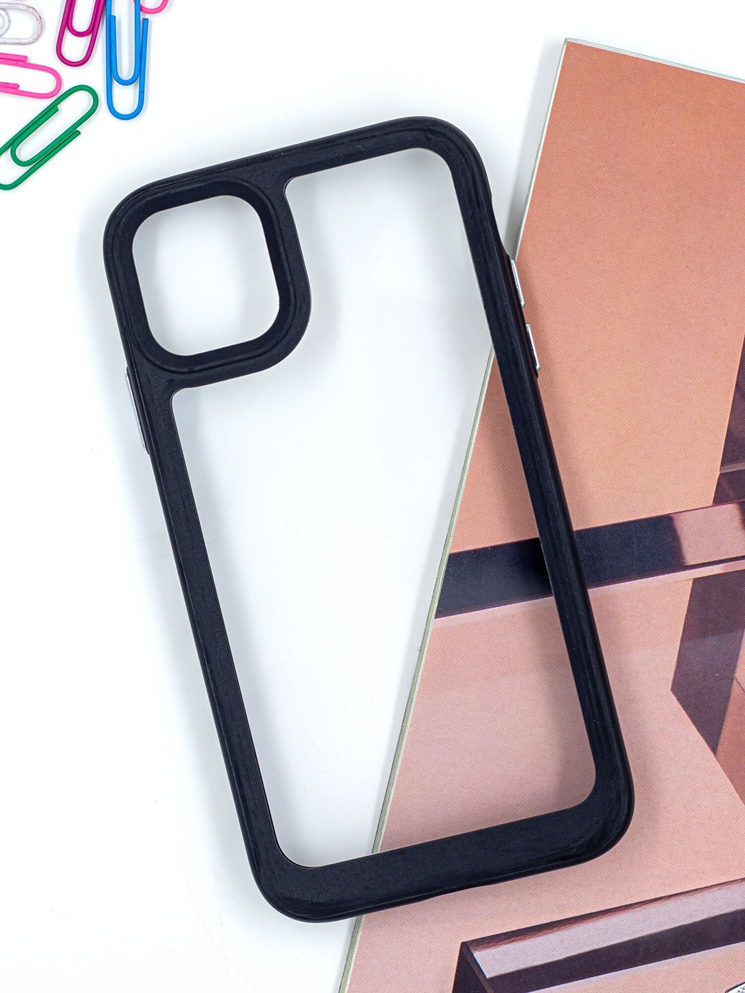 

DOOBNOOB Black iPhone 13 ProMax Silicone Phone Back Case