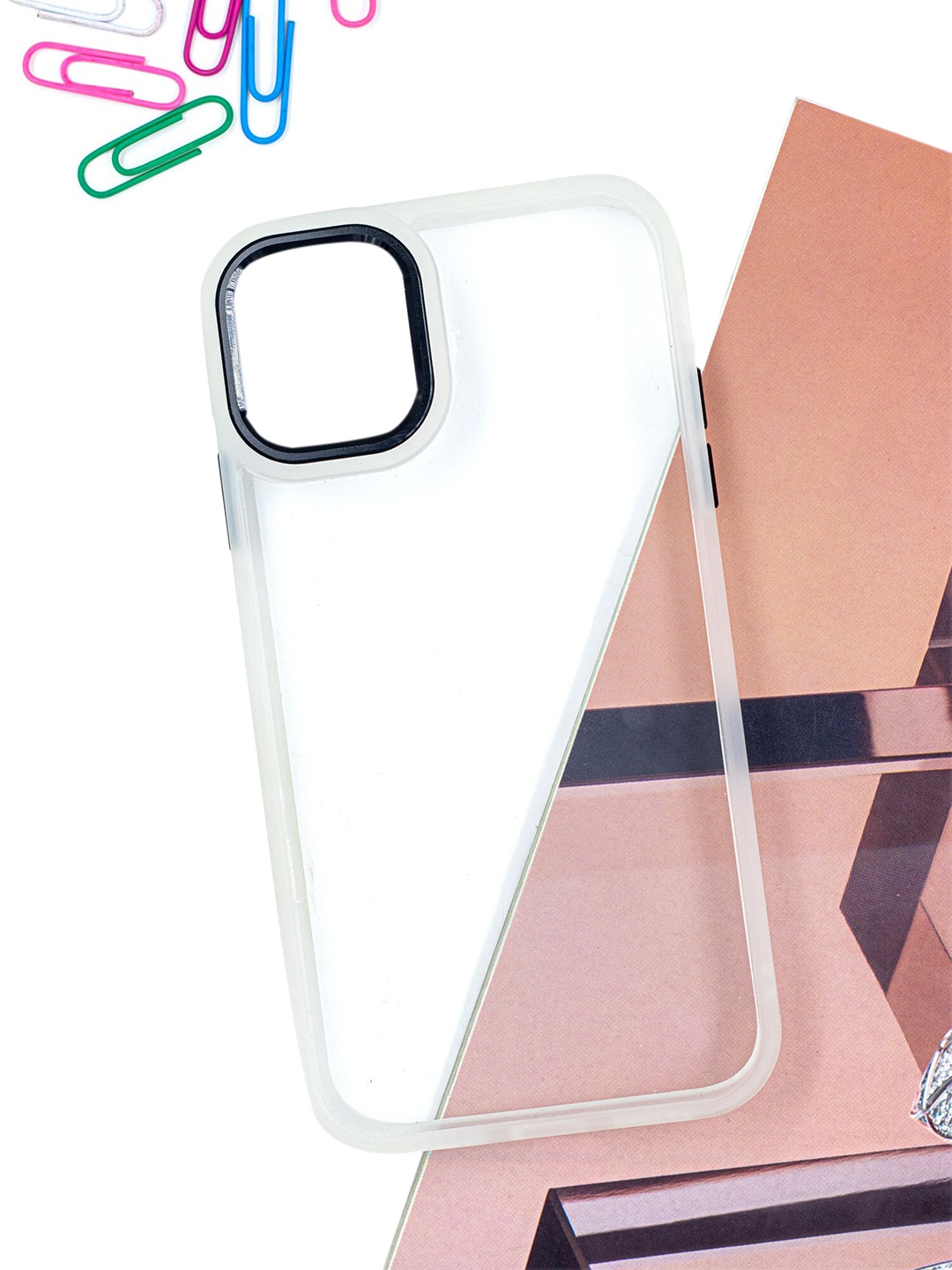 

DOOBNOOB White iPhone 11 ProMax Silicone Phone Back Case