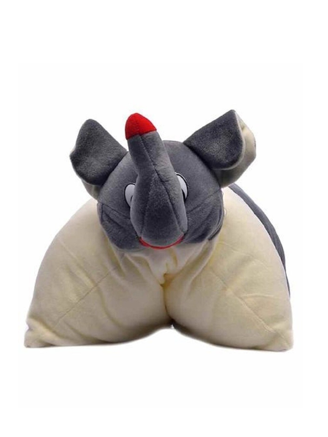 

Frantic Grey & Beige Elephant Soft Stuffed Huggable Non-Toxic Cushion