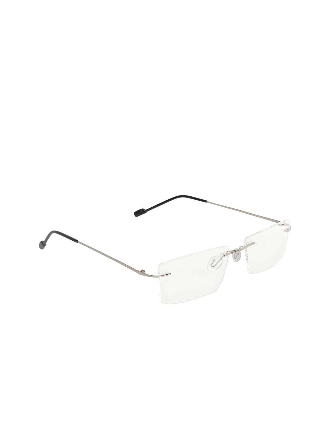 

CRIBA Rectangle Sunglasses With UV Protected Lens VCR_ODY_BLK, Transparent