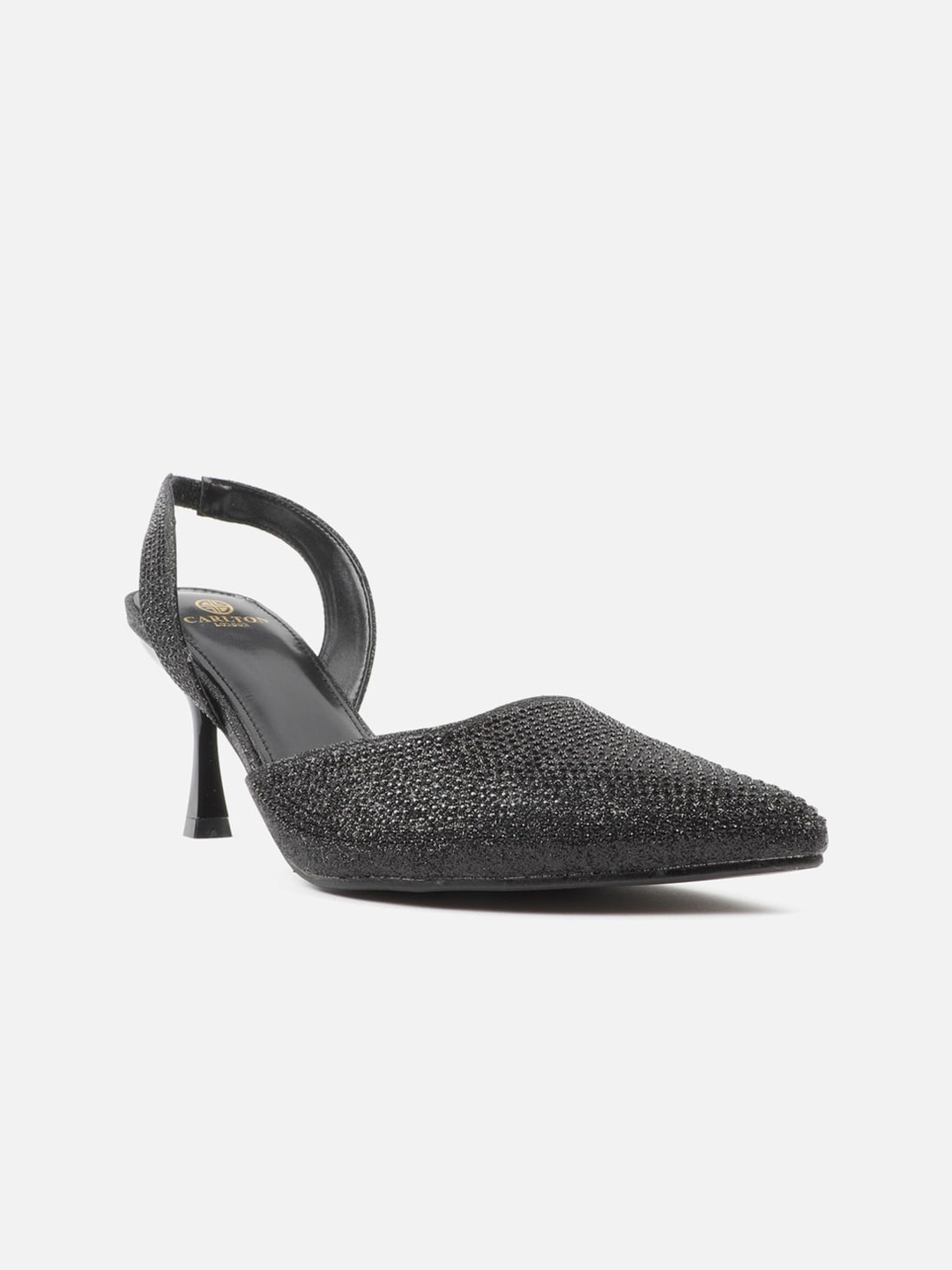 

Carlton London Embellished Slim Heels Mules, Black