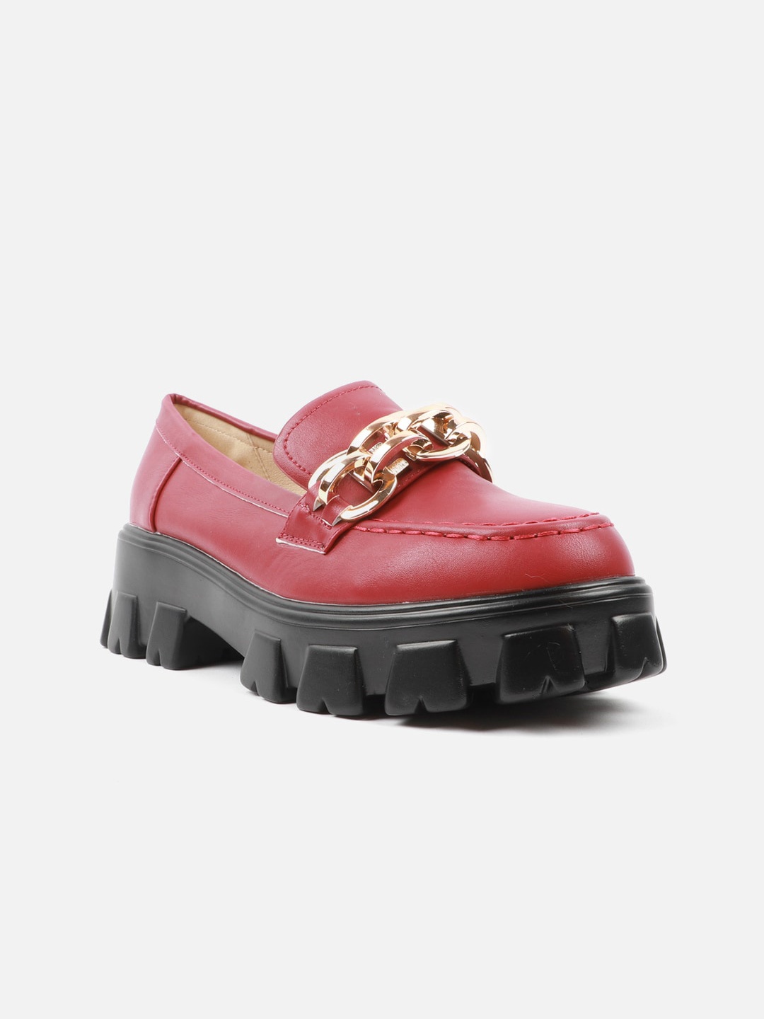

Carlton London Women Embellished Loafers, Burgundy