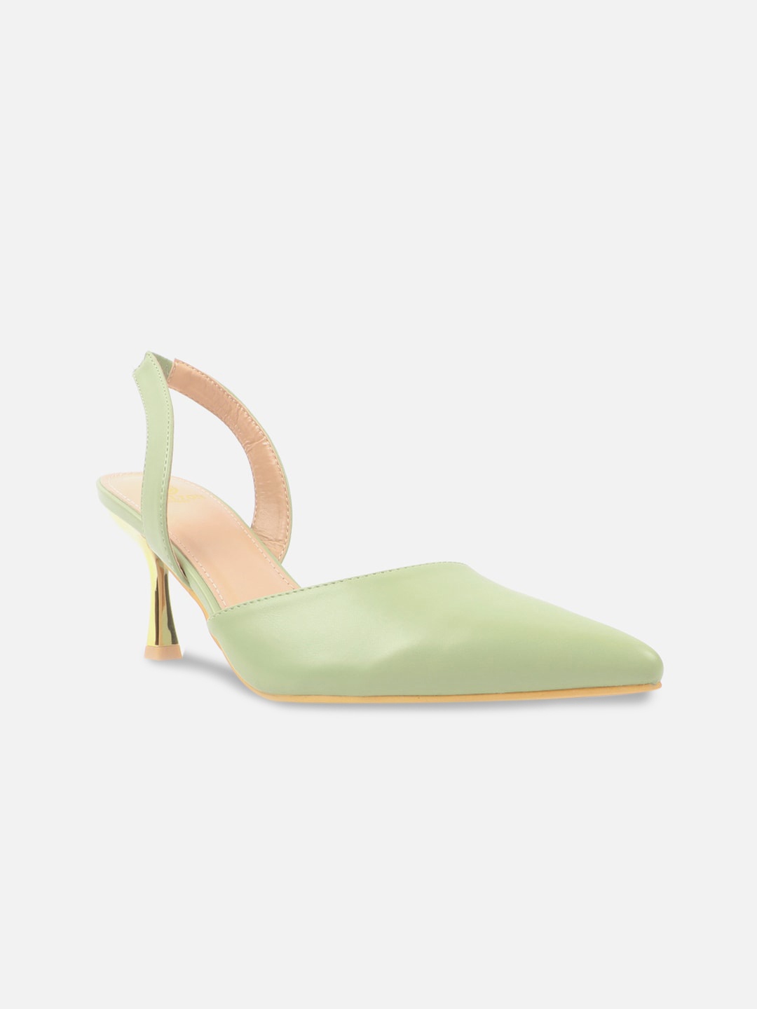 

Carlton London Pointed Toe Kitten Heel Mules, Sea green