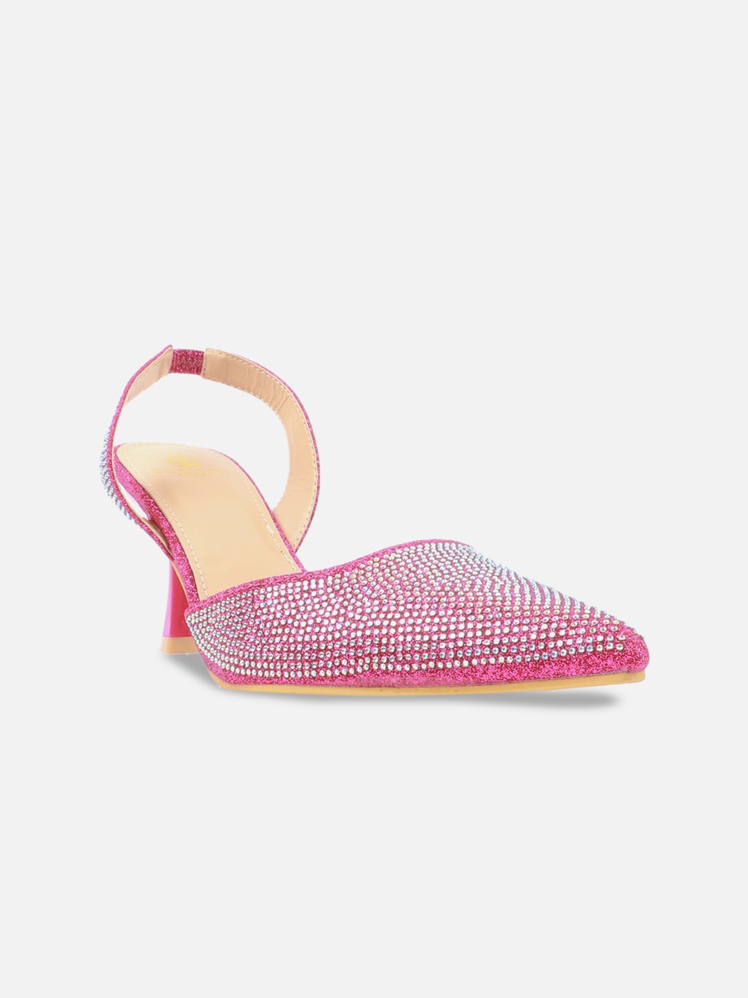 

Carlton London Embellished Slim Heel Mules, Fuchsia