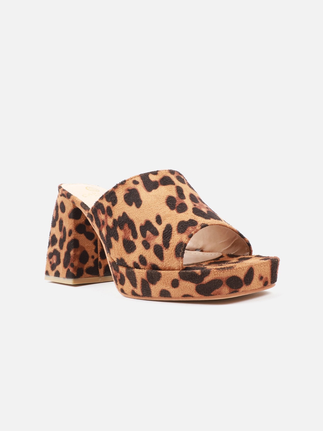 

Carlton London Printed Palatform Heel Mules, Brown