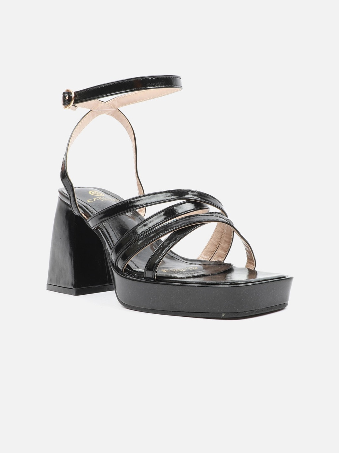 

Carlton London Strappy Platform Heels, Black