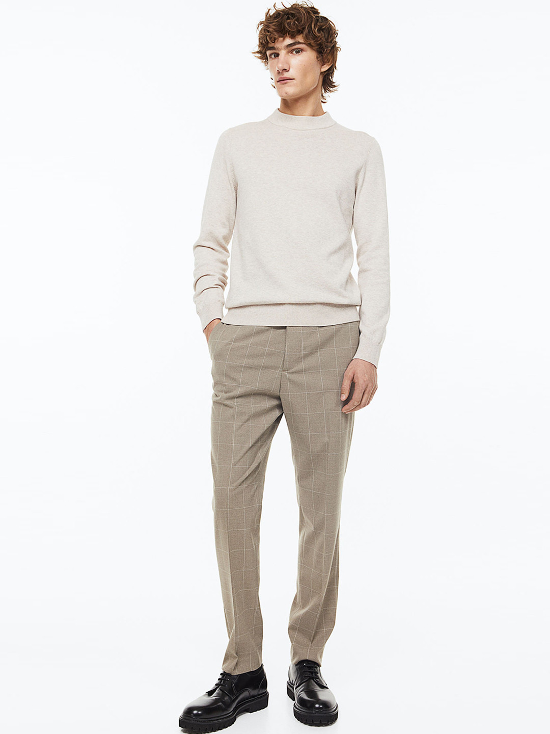 

H&M Men Slim Fit Suit trousers, Beige