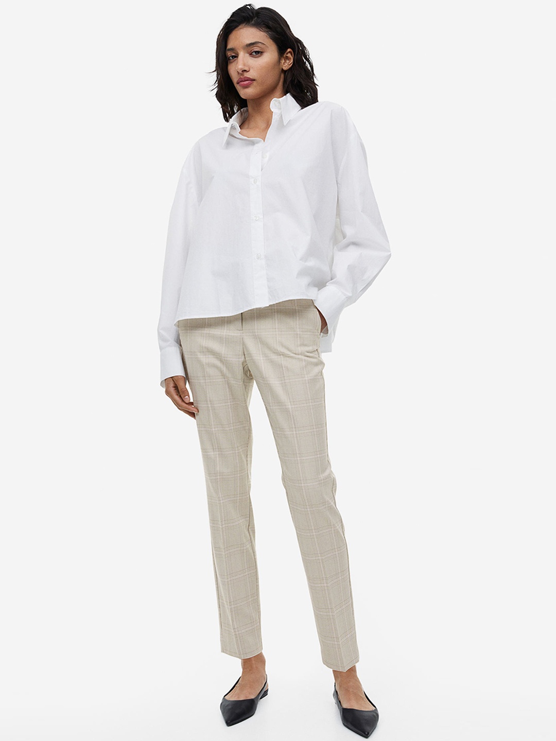 

H&M Woman Cigarette trousers, Beige