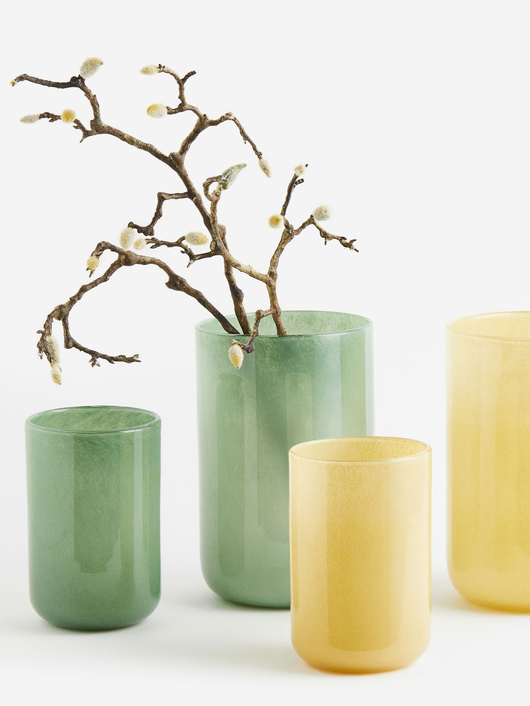 

H&M Yellow Large Glass Vase
